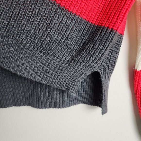 Rue 21 Ribbed Crop Sweater Top Tricolor Size L juniors - Picture 11 of 11